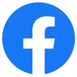 Facebook logo that is a blue circle with a white lowercase f inside