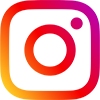 Instagram logo that is a multicolored square with a multicolored circle inside to resemble a camera
