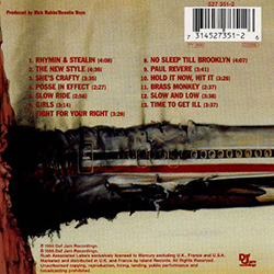 License to Ill album cover back