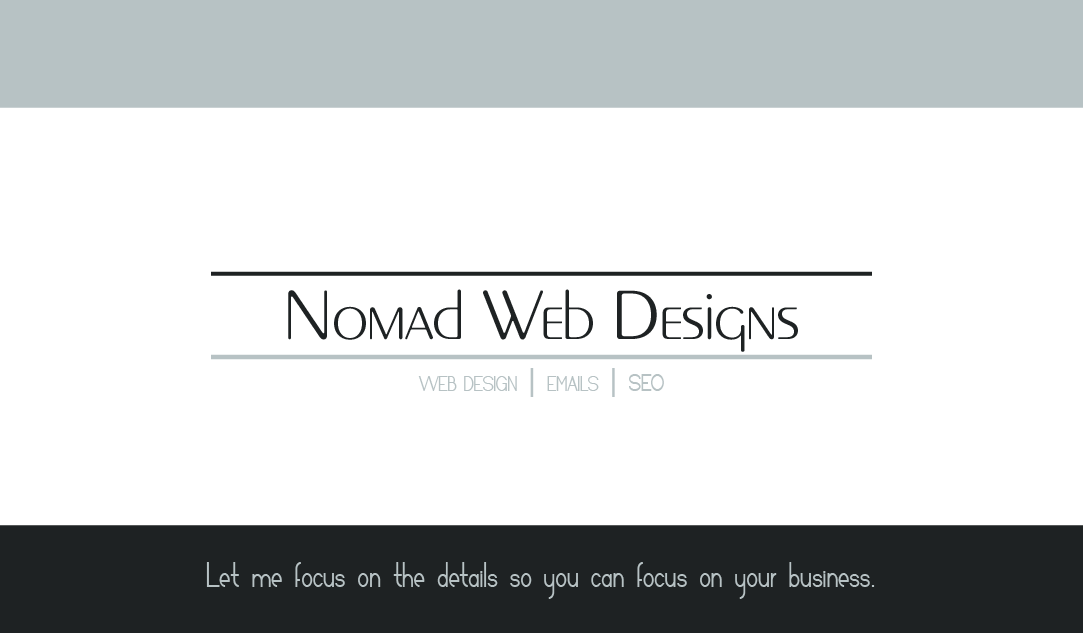 image of nomadwebdesigns business card
